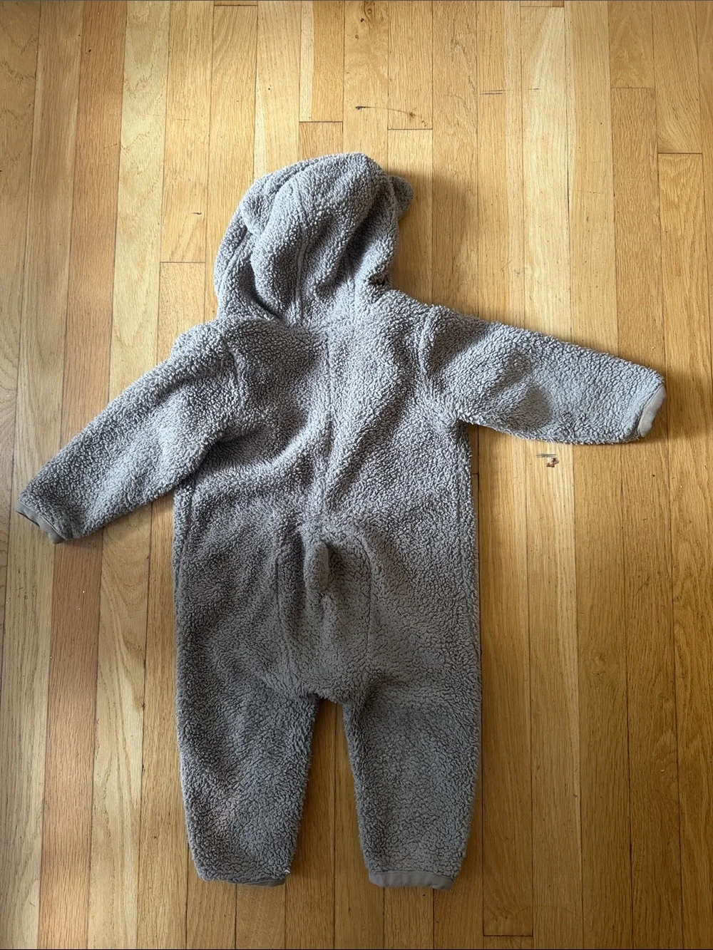 Patagonia Teddy Fleece One-Piece Romper in Taupe